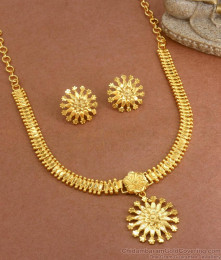 Handcrafted Two Gram Gold Necklace Stud Earrings Combo Set NCKN3193 Handcrafted Two Gram Gold Necklace Stud Earrings Combo Set NCKN3193
