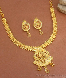 Latest Two Gram Gold Choker Necklace Bridal Combo Set Shop Online NCKN3195 Latest Two Gram Gold Choker Necklace Bridal Combo Set Shop Online NCKN3195