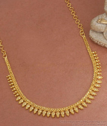 Buy Small Mullaipoo One Gram Gold Plain Kerala Necklace NCKN3202 Buy Small Mullaipoo One Gram Gold Plain Kerala Necklace NCKN3202