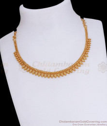 Buy Small Mullaipoo One Gram Gold Plain Kerala Necklace NCKN3202 Buy Small Mullaipoo One Gram Gold Plain Kerala Necklace NCKN3202