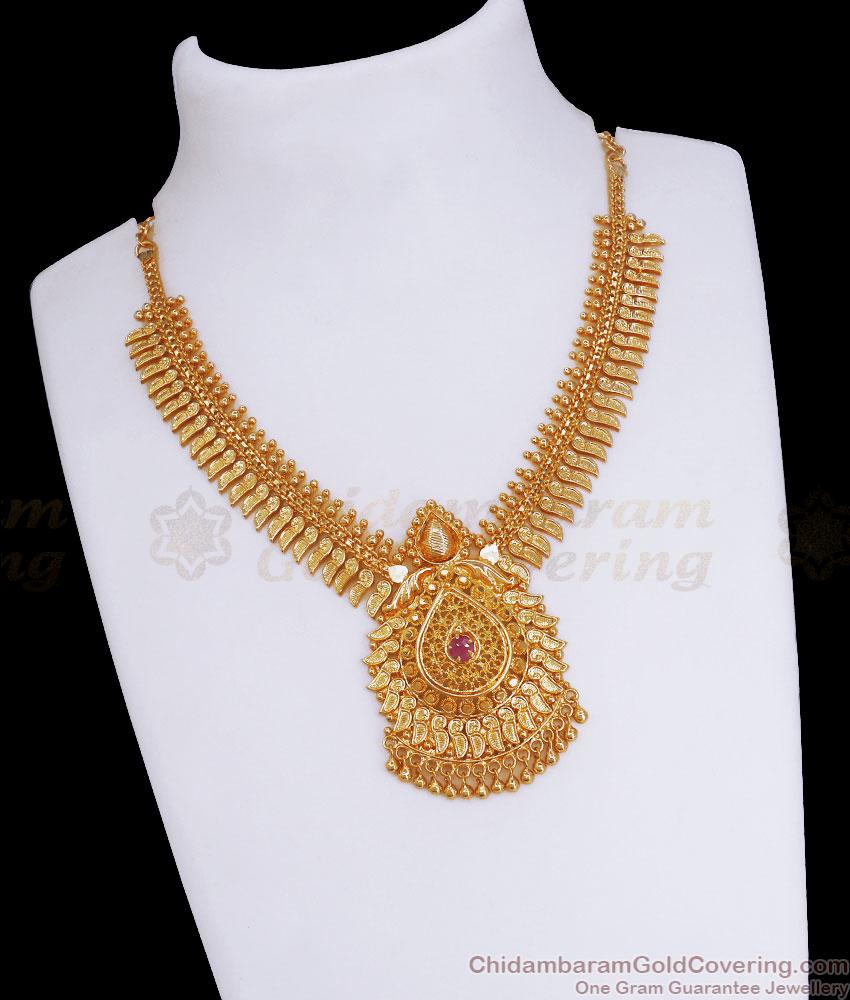 Grand Look 1 Gram Gold Plated Necklace Womens Bridal Designs NCKN3208 Grand Look 1 Gram Gold Plated Necklace Womens Bridal Designs NCKN3208