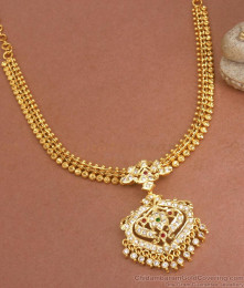 Traditional Necklace Design In Impon Jewelley Peacock Design NCKN3220 Traditional Necklace Design In Impon Jewelley Peacock Design NCKN3220