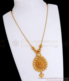 Forming Plain Gold Necklaces Heart Lakhsmi Design NCKN3231 Forming Plain Gold Necklaces Heart Lakhsmi Design NCKN3231