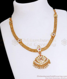 Premium 5 Metal Impon Attigai Lotus Designs NCKN3235 Premium 5 Metal Impon Attigai Lotus Designs NCKN3235