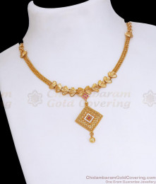 Stylish Cz Stone Gold Imitation Necklace Engagement Design NCKN3244 Stylish Cz Stone Gold Imitation Necklace Engagement Design NCKN3244