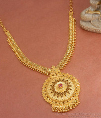 South Indian Gold Plated Necklace Women Wedding Collection NCKN3255