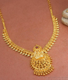 Buy Gold Plated Light Weight Necklace Lakshmi Ruby Stone Design NCKN3260