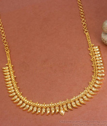 Plain Mullaipoo Gold Imitation Necklace Function Wear NCKN3264