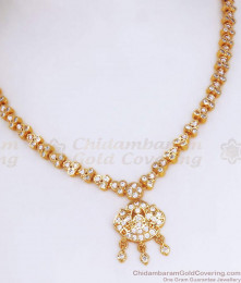 Original Impon Necklace Full White Stone Attigai Light Weight Collection NCKN3279 Original Impon Necklace Full White Stone Attigai Light Weight Collection NCKN3279