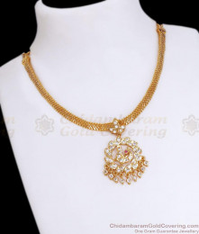 Full White Stone Impon Necklace Wedding Collection NCKN3283 Full White Stone Impon Necklace Wedding Collection NCKN3283