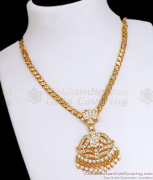 Five Metal Panchaloga Aympon Necklace Lotus Design NCKN3287 Five Metal Panchaloga Aympon Necklace Lotus Design NCKN3287