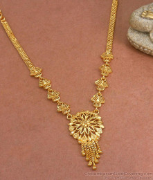 Plain Gold Plated Necklace Women Fashion Jewelry NCKN3291
