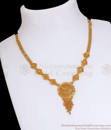 Plain Gold Plated Necklace Women Fashion Jewelry NCKN3291