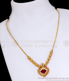 Kollam Traditional Red Palakka Necklace NCKN3317 Kollam Traditional Red Palakka Necklace NCKN3317