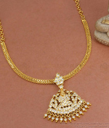 Shop White Stone Gajalakshmi Necklace Traditional Wedding Jewelry NCKN3352 Shop White Stone Gajalakshmi Necklace Traditional Wedding Jewelry NCKN3352