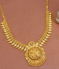 High Quality Plain Gold Mango Necklace Kerala Design NCKN3377 High Quality Plain Gold Mango Necklace Kerala Design NCKN3377