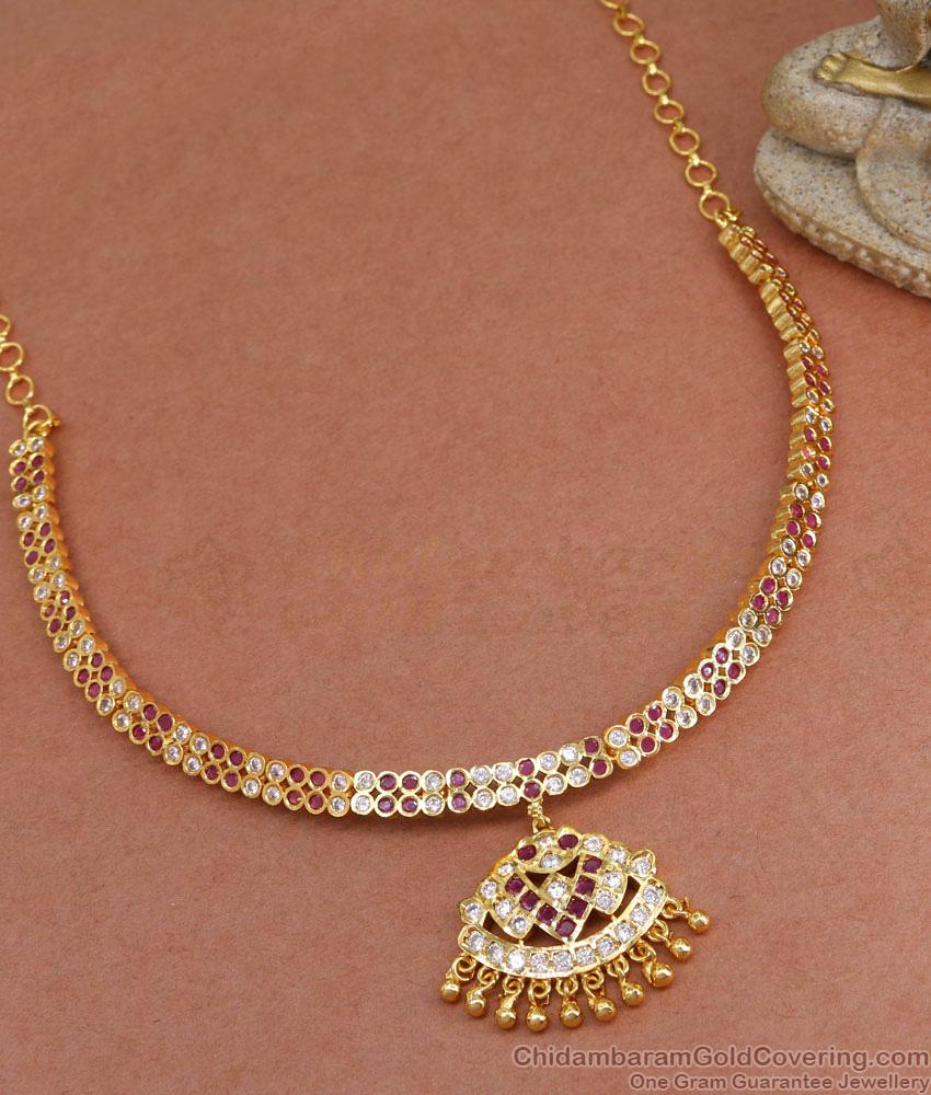 Bridal Wedding Impon Attigai Choker Necklace For Women NCKN3434 Bridal Wedding Impon Attigai Choker Necklace For Women NCKN3434
