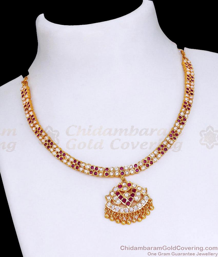 Bridal Wedding Impon Attigai Choker Necklace For Women NCKN3434 Bridal Wedding Impon Attigai Choker Necklace For Women NCKN3434