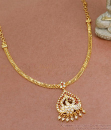 High Quality Impon Peacock Pendant Gold Necklace Chain Type NCKN3477 High Quality Impon Peacock Pendant Gold Necklace Chain Type NCKN3477