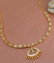 First Quality Impon Choker Necklace Multistone Design NCKN3502