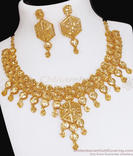 Buy Premium Dubai Gold Necklace With Earring Forming Jewelry