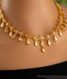 Forming Gold Imitation Necklace Hanging Bell Charms With Earring NCKN3513