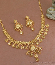 Luxury Heart Design Gold Imitation Necklace Designs Shop Online NCKN3517