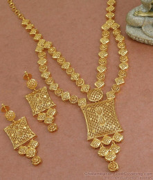 Luxurious Two Gram Dubai Gold Necklace Bridal Jewellery Combo NCKN3524 Luxurious Two Gram Dubai Gold Necklace Bridal Jewellery Combo NCKN3524
