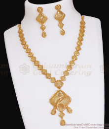 Royal Gold Plated Necklace Set Two Gram Gold Bridal Jewelry NCKN3525 Royal Gold Plated Necklace Set Two Gram Gold Bridal Jewelry NCKN3525