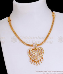 High Quality Impon Heart Shaped Necklace Panchaloha Attigai Design NCKN3557 High Quality Impon Heart Shaped Necklace Panchaloha Attigai Design NCKN3557
