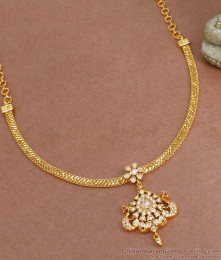 South Indian Naan Patti Laxmi Necklace Designs One Gram Gold Jewelry NCKN1874