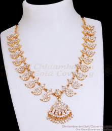 Grand Look Premium Impon Mango Necklace White Stone Design NCKN3564 Grand Look Premium Impon Mango Necklace White Stone Design NCKN3564