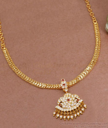 Ruby White Gati Stone Aympon Attigai Design With Price Online NCKN3575 Ruby White Gati Stone Aympon Attigai Design With Price Online NCKN3575