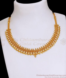 Beautiful Bridal Wear Gold Plated Mango Necklace NCKN3585 Beautiful Bridal Wear Gold Plated Mango Necklace NCKN3585