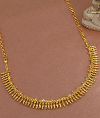 Simple Mullaipoo Gold Design Necklace Ethnic Jewelry NCKN3595