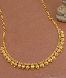 Ball Type Gold Imitation Necklace Kerala Wedding Designs NCKN3607