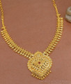 Heart Shaped Gold Plated Necklace Ruby Stone Design NCKN3614 Heart Shaped Gold Plated Necklace Ruby Stone Design NCKN3614