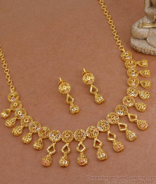 Buy 2 Gram Gold Bridal Choker Necklace Combo Set Online NCKN3622 Buy 2 Gram Gold Bridal Choker Necklace Combo Set Online NCKN3622
