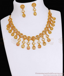 Buy 2 Gram Gold Bridal Choker Necklace Combo Set Online NCKN3622 Buy 2 Gram Gold Bridal Choker Necklace Combo Set Online NCKN3622