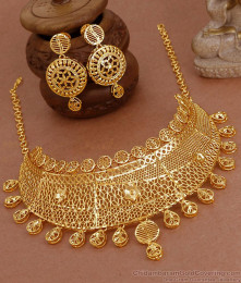 New Close Neck Forming Gold Bridal Choker Necklace For Women NCKN3635 New Close Neck Forming Gold Bridal Choker Necklace For Women NCKN3635