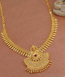 Bollywood Fashion Gold Imitation Bridal Necklace Mullai Arumbu Design NCKN3643