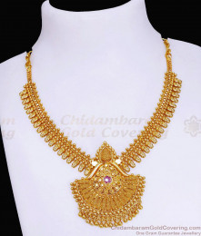 Bollywood Fashion Gold Imitation Bridal Necklace Mullai Arumbu Design NCKN3643