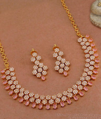 Beautiful American Diamond Victorian Necklace Set For Wedding NCKN3656