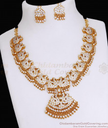 Grand Look Dual Swan Impon Bridal Necklace Set For Womens NCKN3663 Grand Look Dual Swan Impon Bridal Necklace Set For Womens NCKN3663