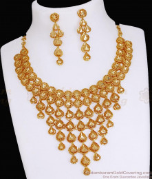 Light Weight Gold Imitation Necklace Set For Marriage NCKN3673 Light Weight Gold Imitation Necklace Set For Marriage NCKN3673