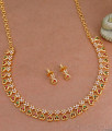 Small Heart Charms Gold Imitation Necklace Set Ruby Green Stone Design NCKN3705 Small Heart Charms Gold Imitation Necklace Set Ruby Green Stone Design NCKN3705