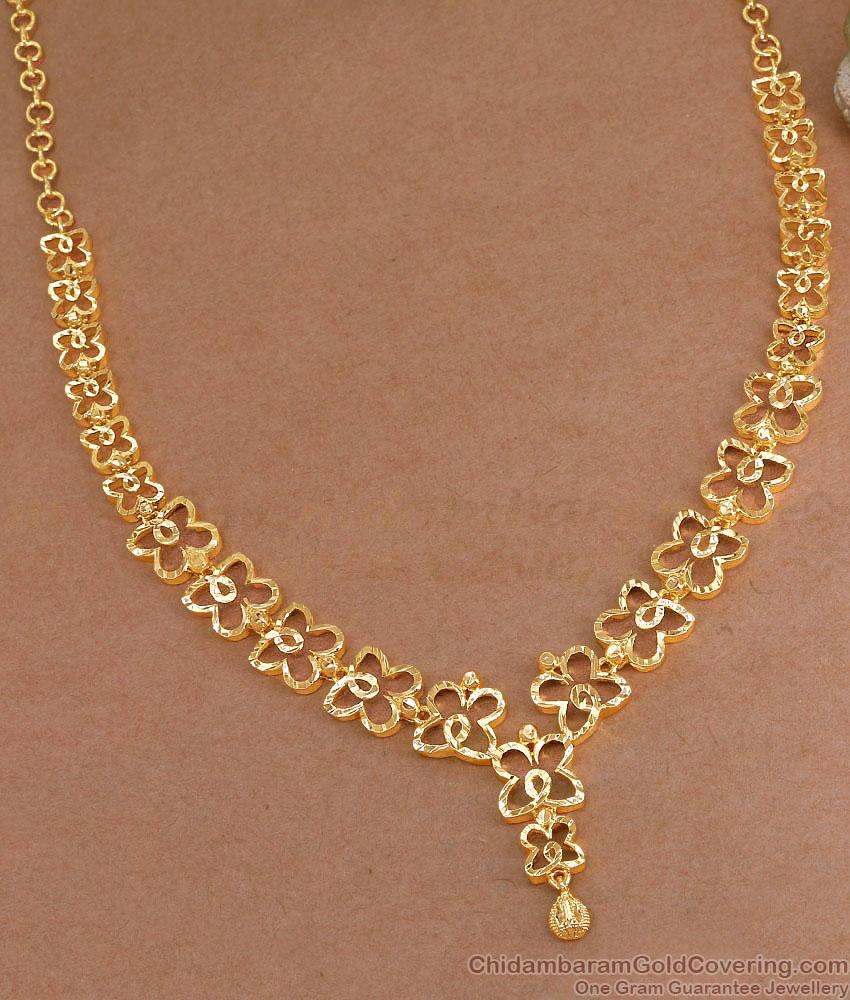 Buy 1 Gram Gold Srilankan Necklace Butterfly Design NCKN3710 Buy 1 Gram Gold Srilankan Necklace Butterfly Design NCKN3710