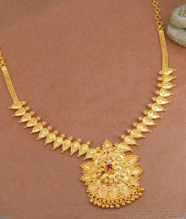 New Arrival Micro Gold Plated Necklace Vishnu Sangu Design For Brides NCKN3715 New Arrival Micro Gold Plated Necklace Vishnu Sangu Design For Brides NCKN3715