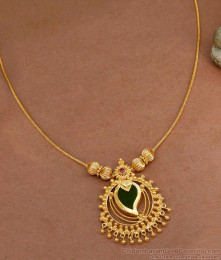 Kerala Bridal Gold Imitation Mango Necklace With Palakka Stone NCKN3734