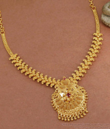 Grand Look Mango Design Gold Plated Necklace For Marriage NCKN3740